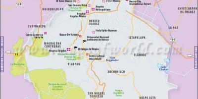 Mexico City map beliggenhet