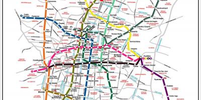 Kartet av Mexico City transit
