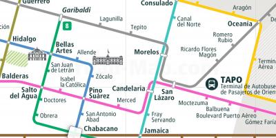Kart over tepito Mexico City 