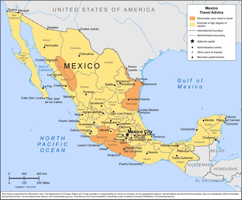 kartet av Mexico By og områdene rundt.