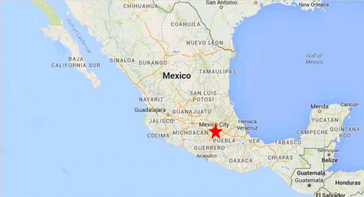 hovedstaden Mexico kart