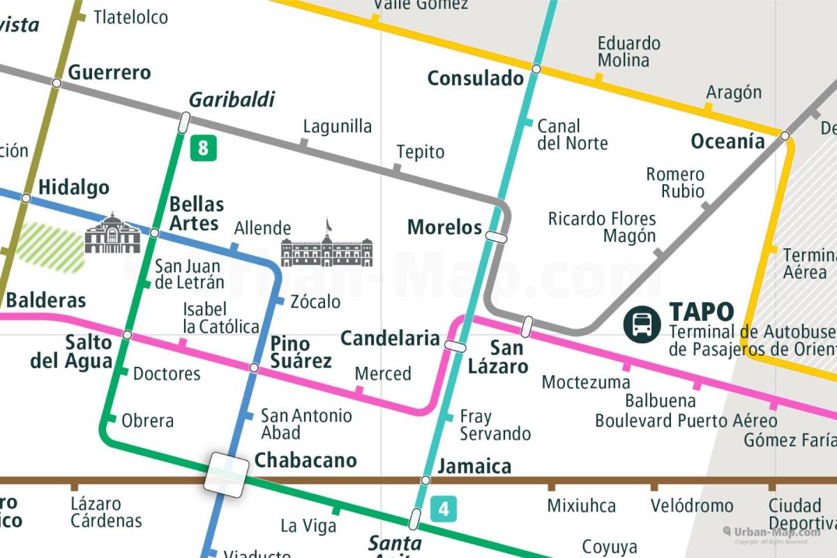 kart over tepito Mexico City 