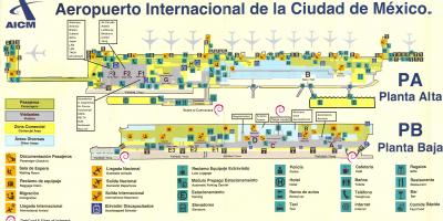 Mexico City internasjonale flyplass kart