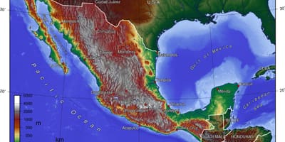 Mexico City topografisk kart