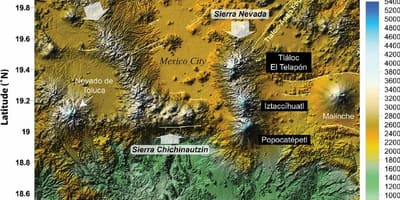 Kartet av Mexico City høyde