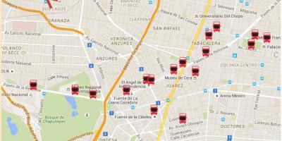 Turibus Mexico City rute kart