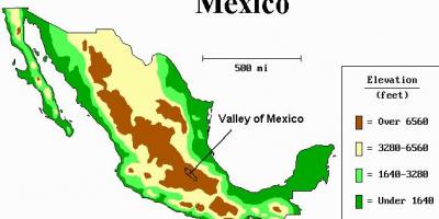 Kart over dalen Mexico